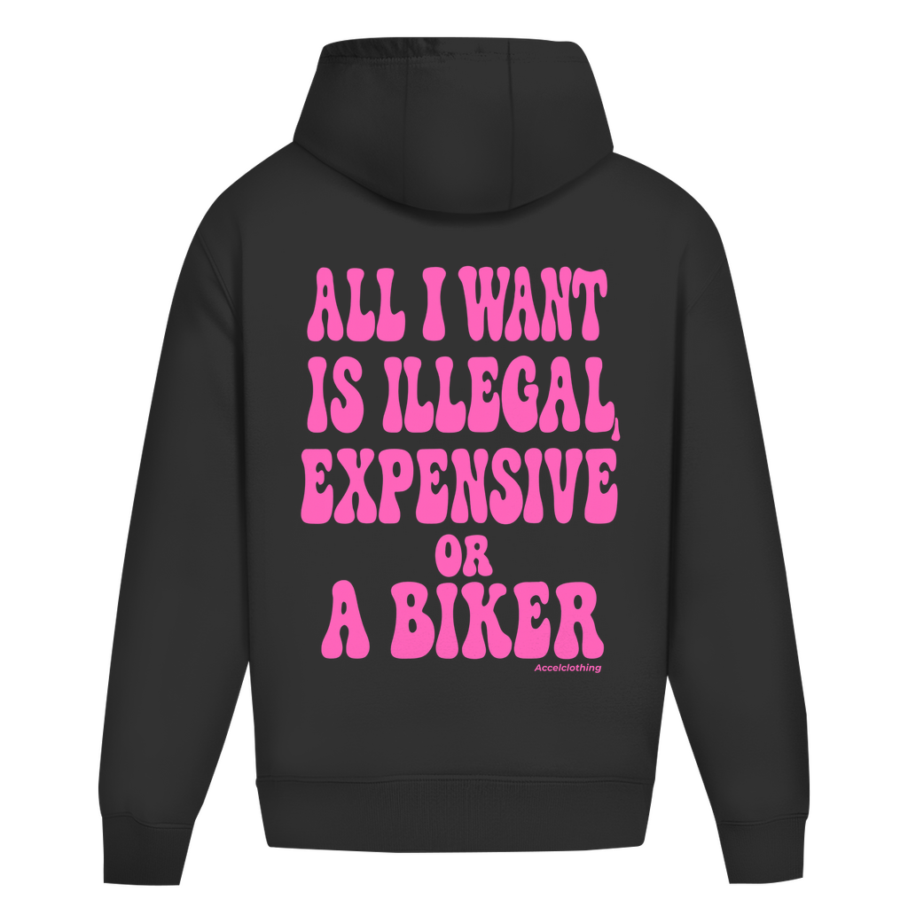 A biker. Oversized Hoodie