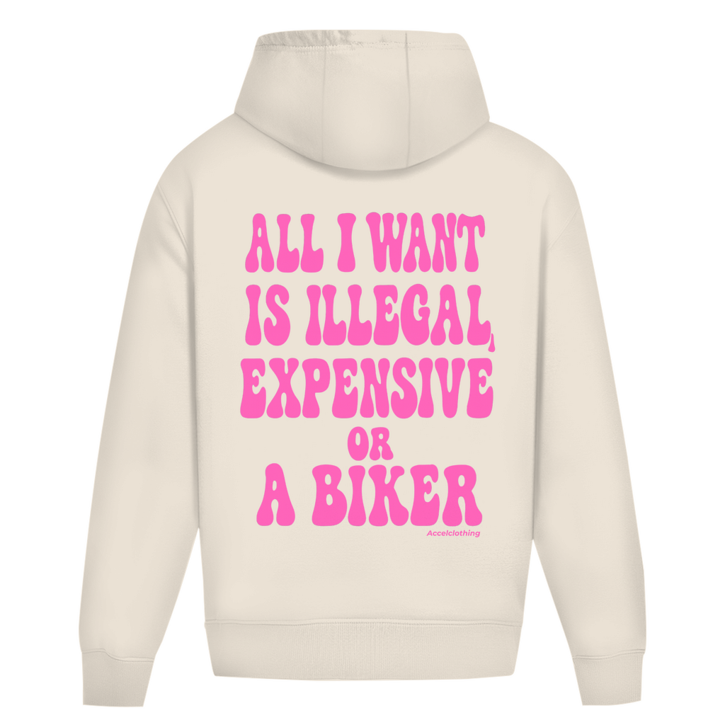 A biker. Oversized Hoodie