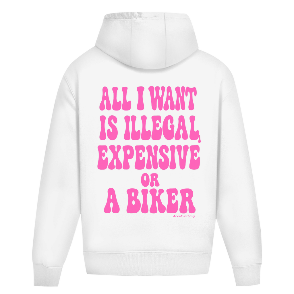 A biker. Oversized Hoodie